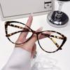 Cat Eye Frame Computer Eyeglasses Large Frame Finished Myopia Glasses  Student