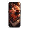 Кофейный чехол с тыквой и осенними листьями для Realme C67 C63 C55 C53 C35 C25 C21 GT 2 3 5 6 10 11 12 13 Pro Plus 5G Мягкий чехол из ТПУ для телефона