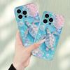 Синий чехол для телефона с мечтательным узором из черепах, подходит для iPhone 17 16 15 14 13 12 11 Pro/Max/Plus, противоударный и защищающий от падений