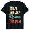 Новинка Футболка с принтом Триатлон Swim Bike Run Хлопок Уличный стиль Короткий рукав Подарки на день рождения Летний стиль Футболка Мужская одежда