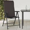 VidaXL Set of 4 Folding Garden Chairs, Patio Seats, Balcony Chairs, Outdoor Patio Furniture, Coffee Black 3270609