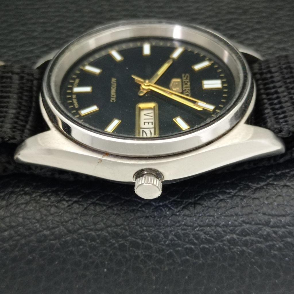 Б/У винтажные мужские часы SEIKO 5 AUTOMATIC 6119C из Японии с черным циферблатом a433861-2 R119-a433861