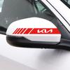 CASSX1 2Pcs Car Rearview Mirror Vinyl Stickers For KIA Ceed Forte K9 Optoma Picanto Rio Sorento Soul Sportage Auto Accessories