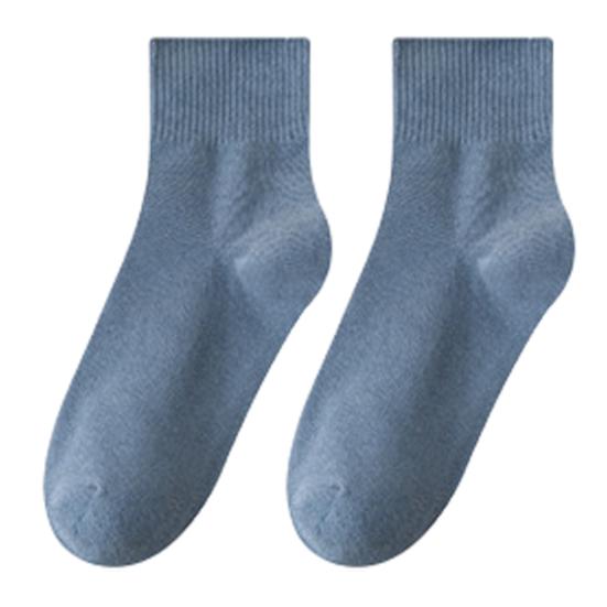 1 пара женских хлопковых носков средней длины без запаха тонкие однотонные высокоэластичные противоскользящие впитывающие пот не садящиеся спортивные носки на все сезоны