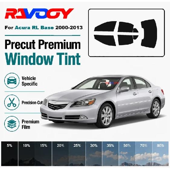 For Acura RL Base 2000-2013 RAVOOY Pre-Cut Window Tint Film Vehicle-Specific Full Kit Front & Rear Windows Precision-Cut