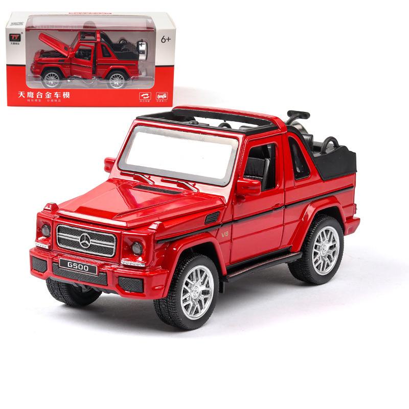 1/32 масштаб Benz G500, литая под давлением модель автомобиля, игрушечный автомобиль с откатным механизмом, звуком и светом для детей, коллекция подарков для мальчиков и девочек