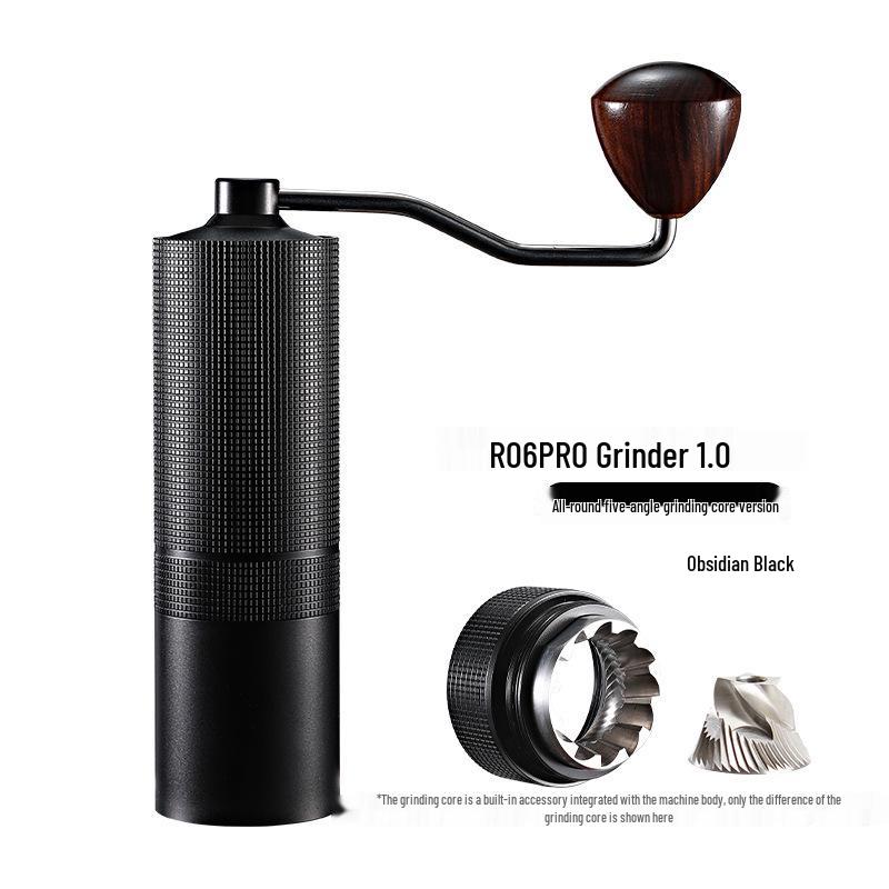 Stainless Steel Hand-Crank Coffee Grinder with External Adjustment for Italian Coffee
