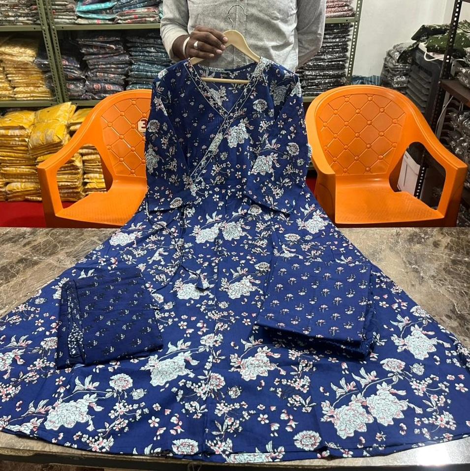 Индийские женщины Анаркали Курта Брюки Дупатта Комплект Болливуд Топ Туника Курти Сальвар Костюм Платье