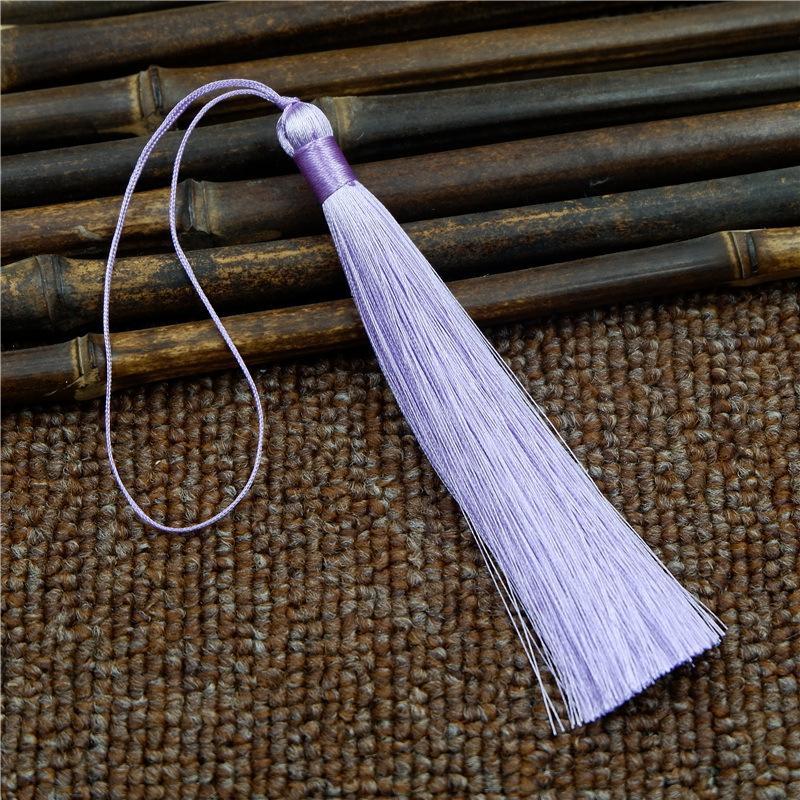 12 см ледяной шелковый бахрома Suizi антикварный длинный подвесной веер с шипами древний ципао ханфу бахрома кулон ручной работы аксессуары