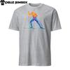 Abstract Colorful Silhouette Biathlete Design Unisex T-Shirt Athletic Sports Tee