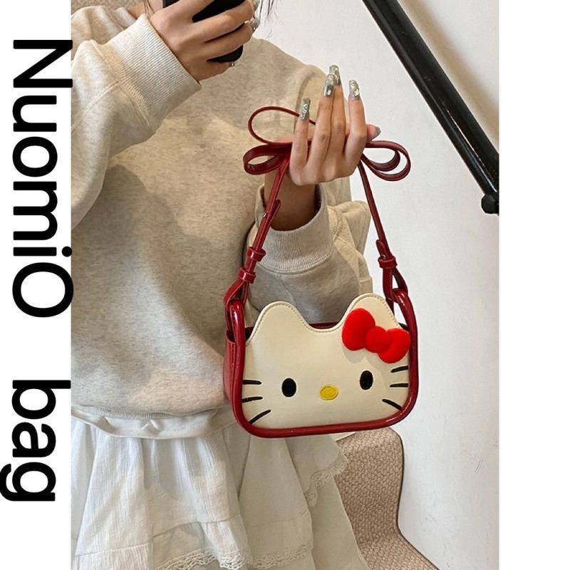 Маленькая сумка через плечо Hello Kitty новая кавайная милая мультяшная креативная и изысканная модная сумка на плечо для монет и мобильного телефона подарок для девочки
