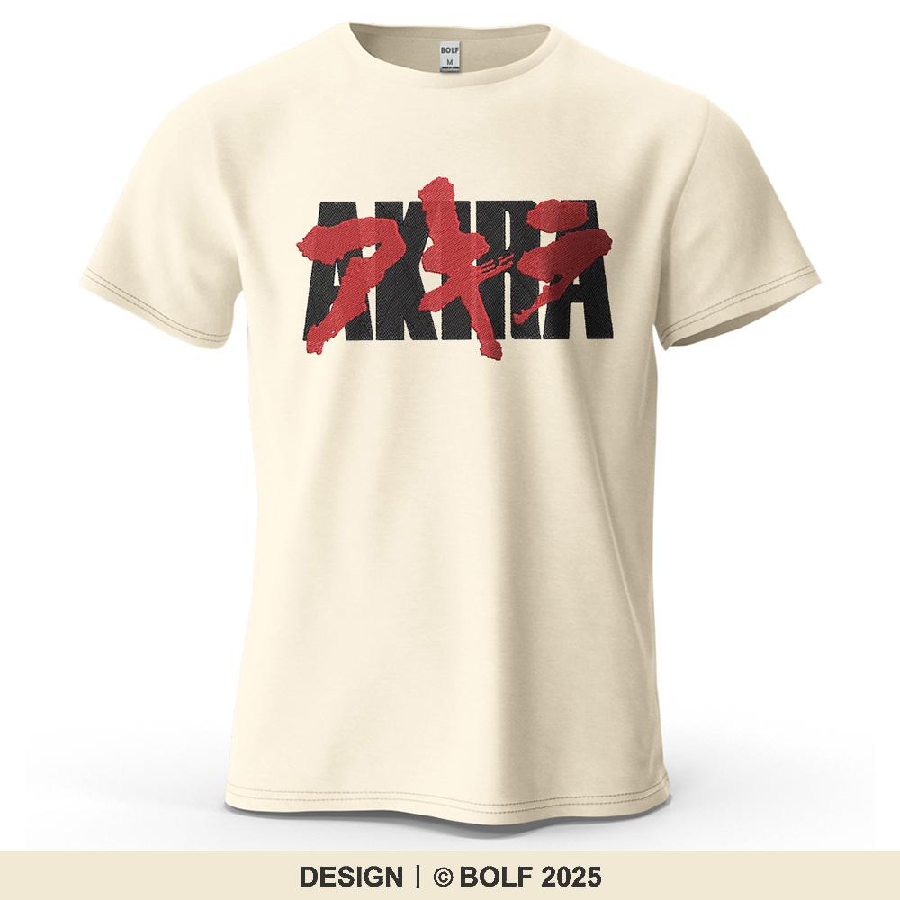 S5XL Akira Japanese Font Printed Mens TShirt 100 Cotton Oversized Classic Graphic Tees For Women Tops Tees Streetwear