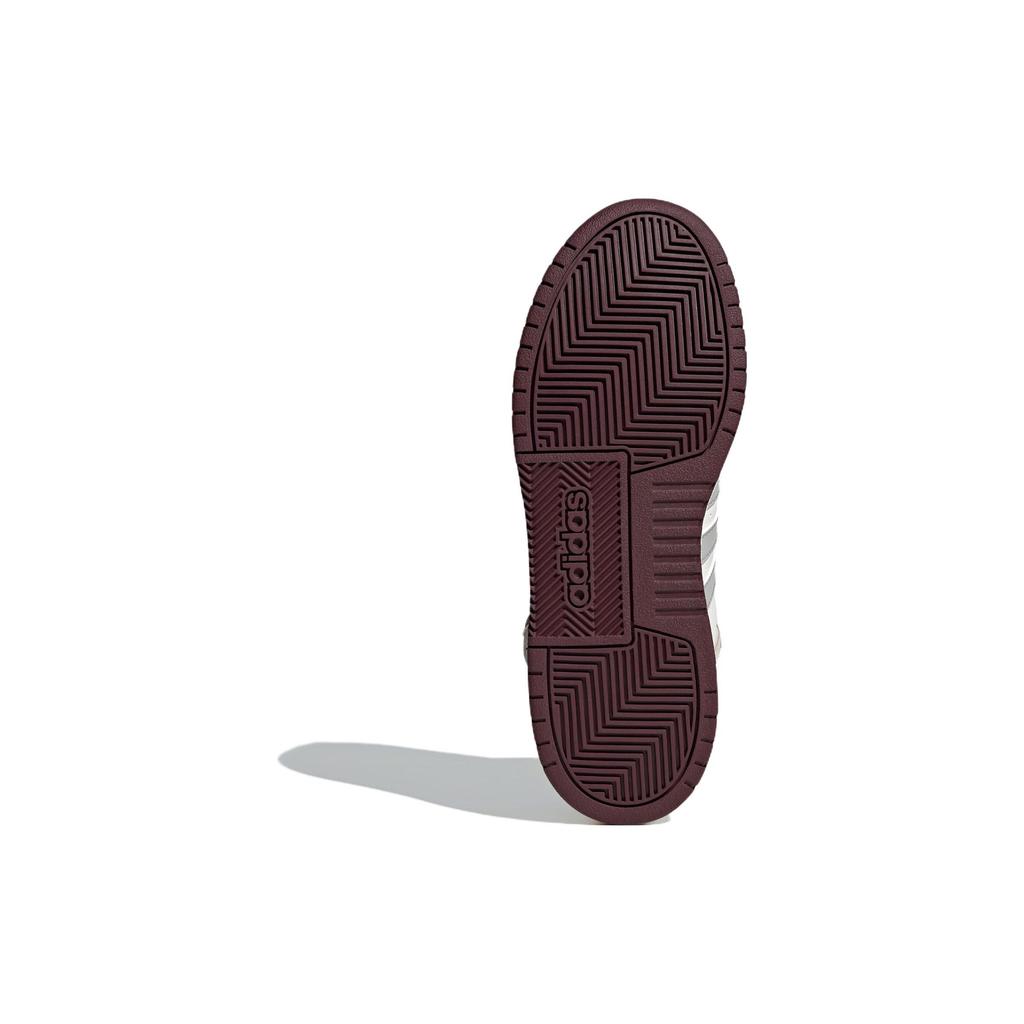 Adidas Neo Entrap Mid Кожа Круглый Носок На Шнуровке Прочные Полувысокие Скейтбордические Кроссовки Унисекс Белый Коричневый IE3908