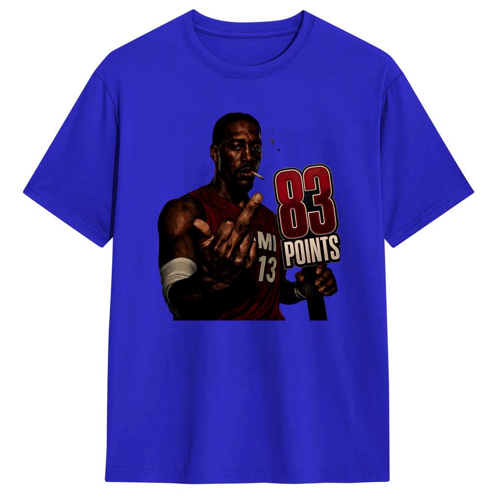 Bam Adebayo 83 Points TShirt Unisex Novelty 100 Cotton Tee Shirt O Neck Short Sleeve T Shirts Plus Size Clothing