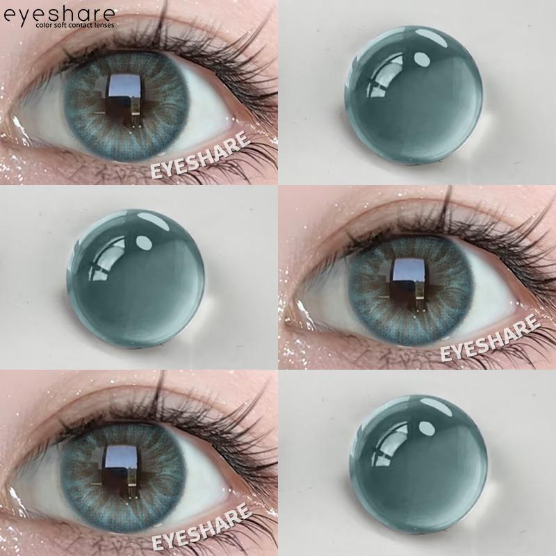 Eyeshare 1 пара цветных контактных линз, срок использования 6 месяцев, естественный вид, карие линзы, серые контактные линзы, синие линзы, зеленые линзы