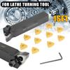 MWLNR2020K08 Holder + 10Pcs WNMG080404 Carbide Inserts + Wrench for Lathe Turning