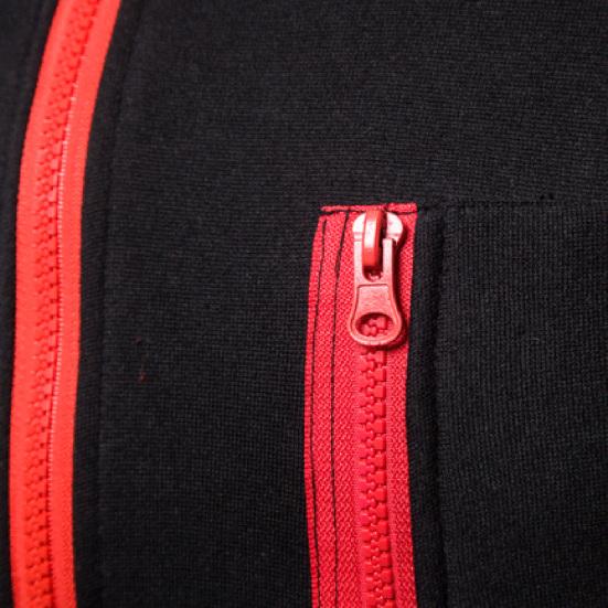 Контрастные цвета Толстовка Пальто Кардиган Плотный Повседневный Длинный рукав Молния Мужское Пальто для повседневной носки