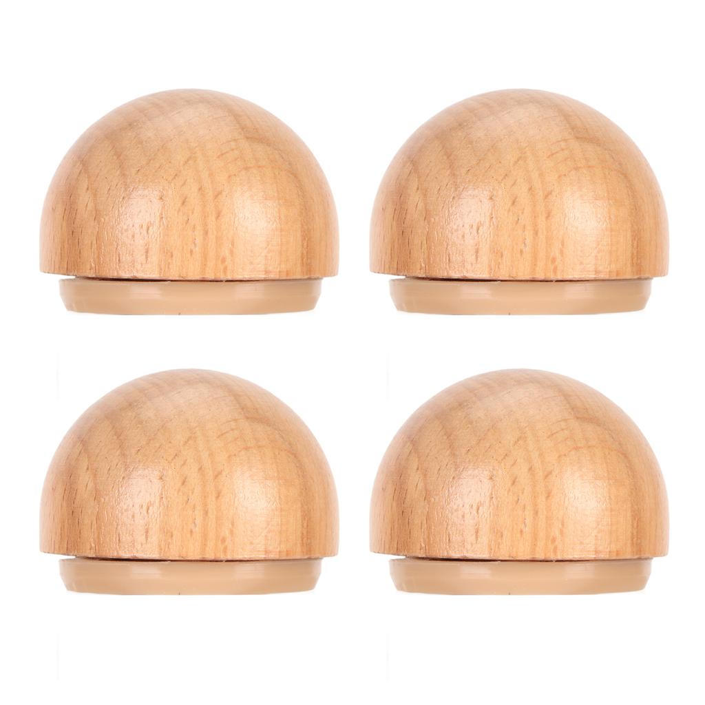 4 шт. Деревянный дверной стопор многоцелевой бесшумный предотвращает столкновение сверление бесплатно амортизирующий дверной пробой