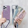 Красивая блестящая сумка-кроссбоди на шнурке с магнитом для iPhone 16 E 15 Pro Max 14 13 12 11 Pro Чехол для телефона с покрытием Magsafe