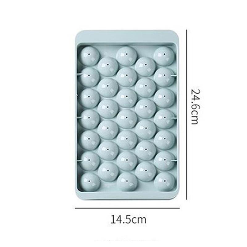 Круглый поднос для кубиков льда с крышкой, пластиковая форма для кубиков льда, сферический лед для холодильника