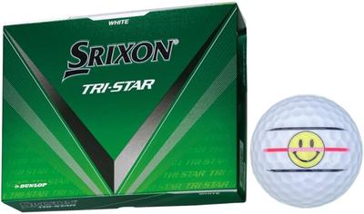 Мяч для гольфа Dunlop SRIXON 2024 года выпуска с линией 1 [Hapiraki_Golf Line] TRI-STAR (Белая дюжина_Нико-чан)