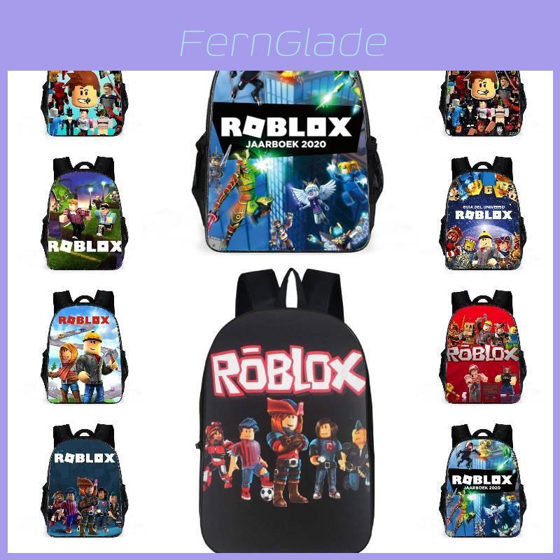 Двухслойный водонепроницаемый рюкзак Roblox с цветочным принтом для детей, идеально подходит для школы и путешествий