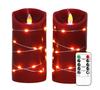 Flameless LED Candles, Real Paraffin Wax With Flickering Faux Wick- 6 X 3 Inch