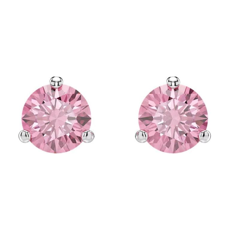 Swarovski Серьги-пусеты с одним камнем Женские Розовые 5717577