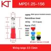 KT KST MPD1.25 Обжимной наконечник-гильза, штыревой, предварительно изолированный, пулевидный