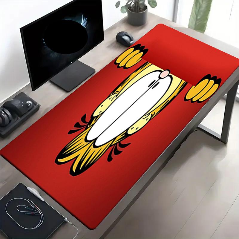 Garfield Print Mouse Pad, Anti‑Slip Desktop keyboard Mat, for PC Laptop Gaming Working Daily Use, Cool Festival Surprise Gift