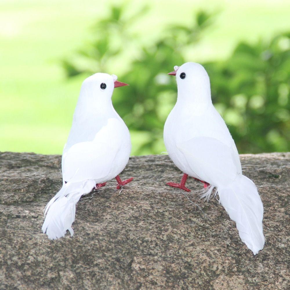 Spread Wings Peace Dove Bird Simulation Dove Creative White Pigeon  Garden