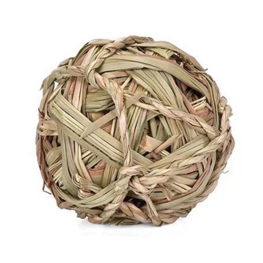 7 см жевательный плетеный мячик морская свинка кролик хомяк жевательная игрушка натуральный травяной мяч интерактивная игрушка для домашних животных