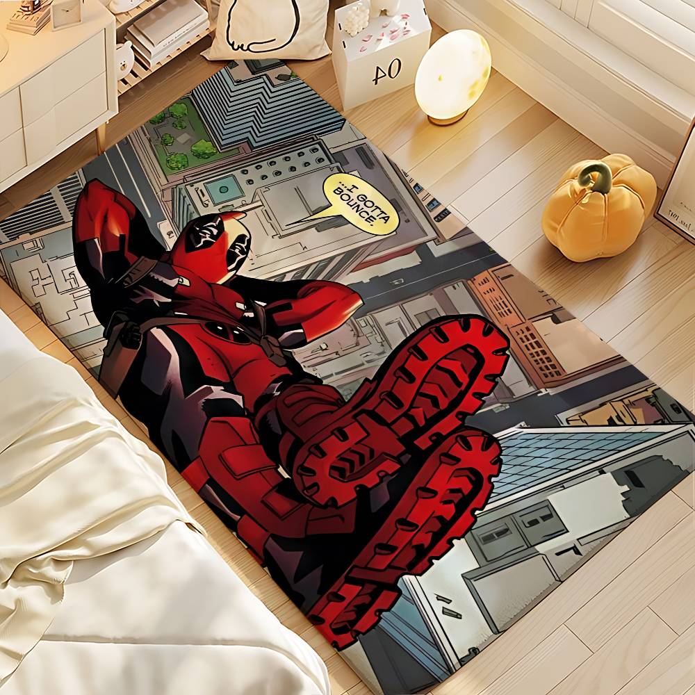 Cute-D-deadpool-S Movie Floor Mat Bathroom Absorbent Mat Simple Door Dirt-resistant Mat Home Kitchen Mat Foot Mat Entry Mat