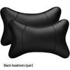 All-Season Genuine Leather Car Headrests & Lumbar Support Pillows