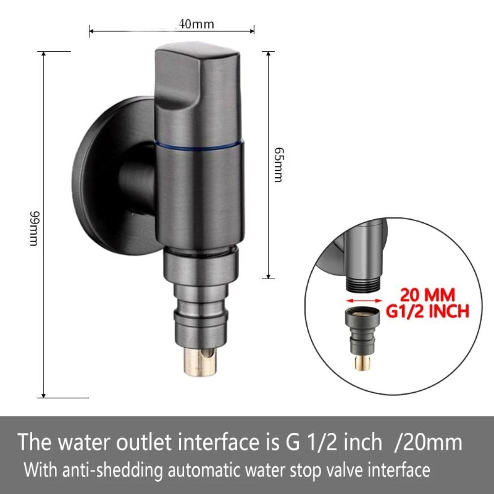 Wall Mounted Washing Machine Tap Brass Toilet Triangle Valve Angle Valve Faucet Water Stop