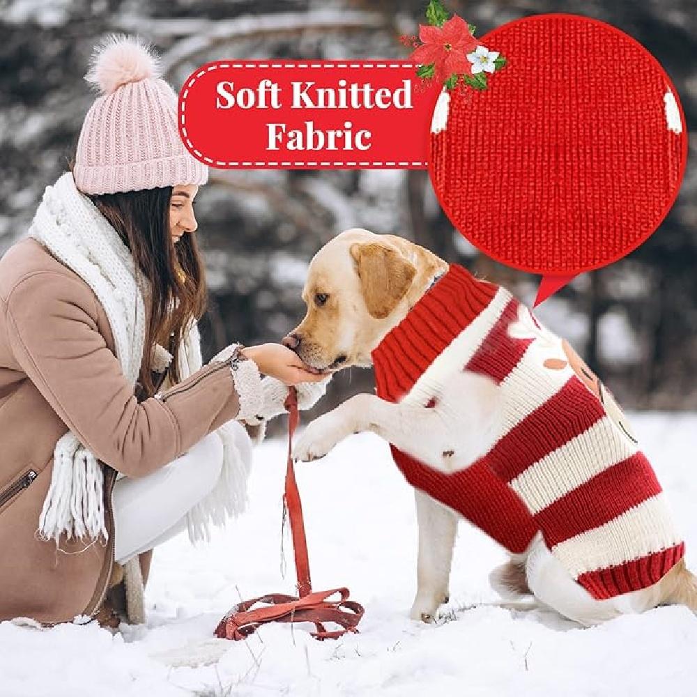 Свитер с изображением оленя для кошек, свитер для собак, одежда для щенков, котят, животных, красный