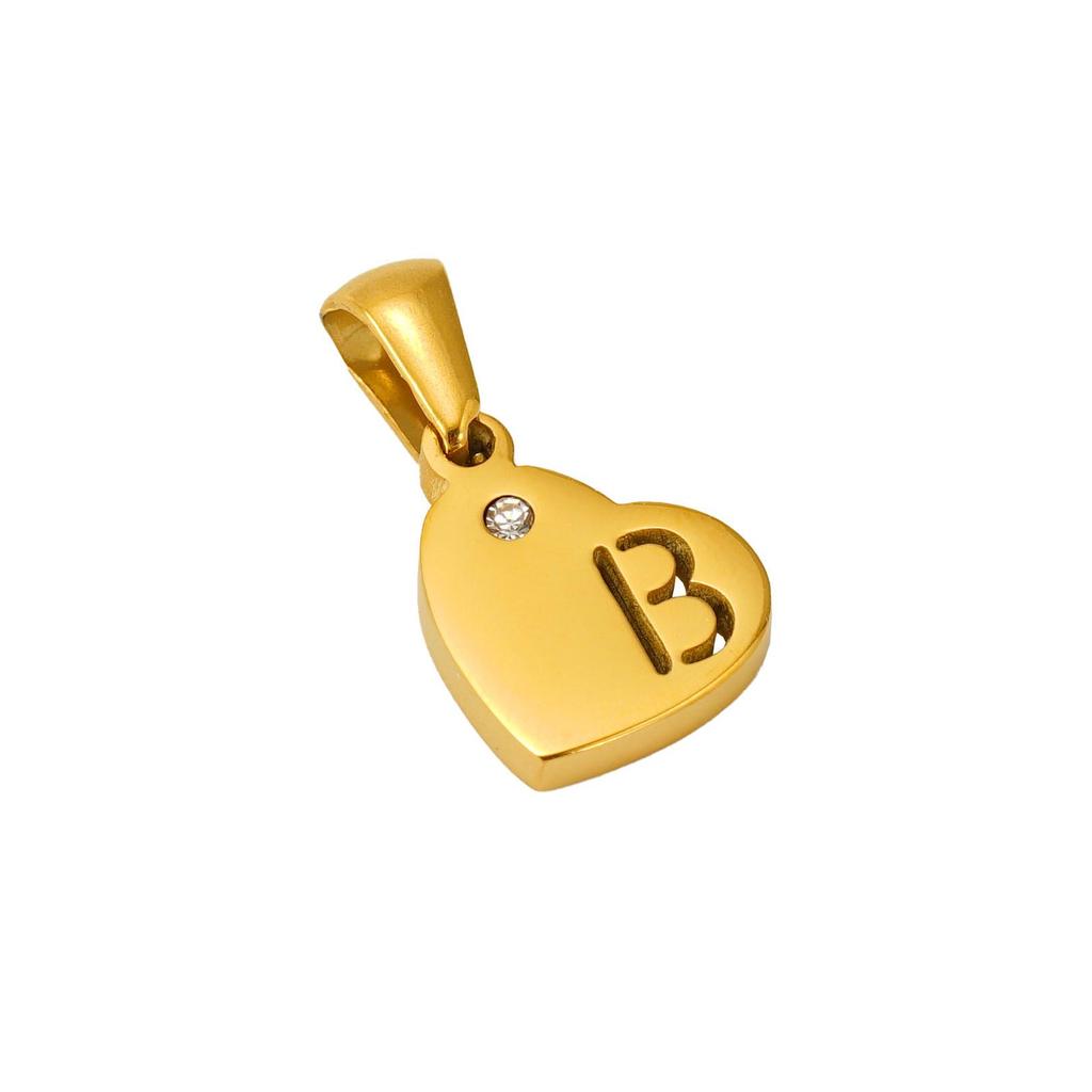 Подвеска «Любовь» из 26 букв: Ожерелье с инициалами в форме сердца из нержавеющей стали для женщин