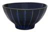 Жизнь Каджуара (Какуни) Рисовая пиала Синяя 12см Мино Яки Полосатая Ичичин Рисовая пиала Насыщенно-синяя K12160