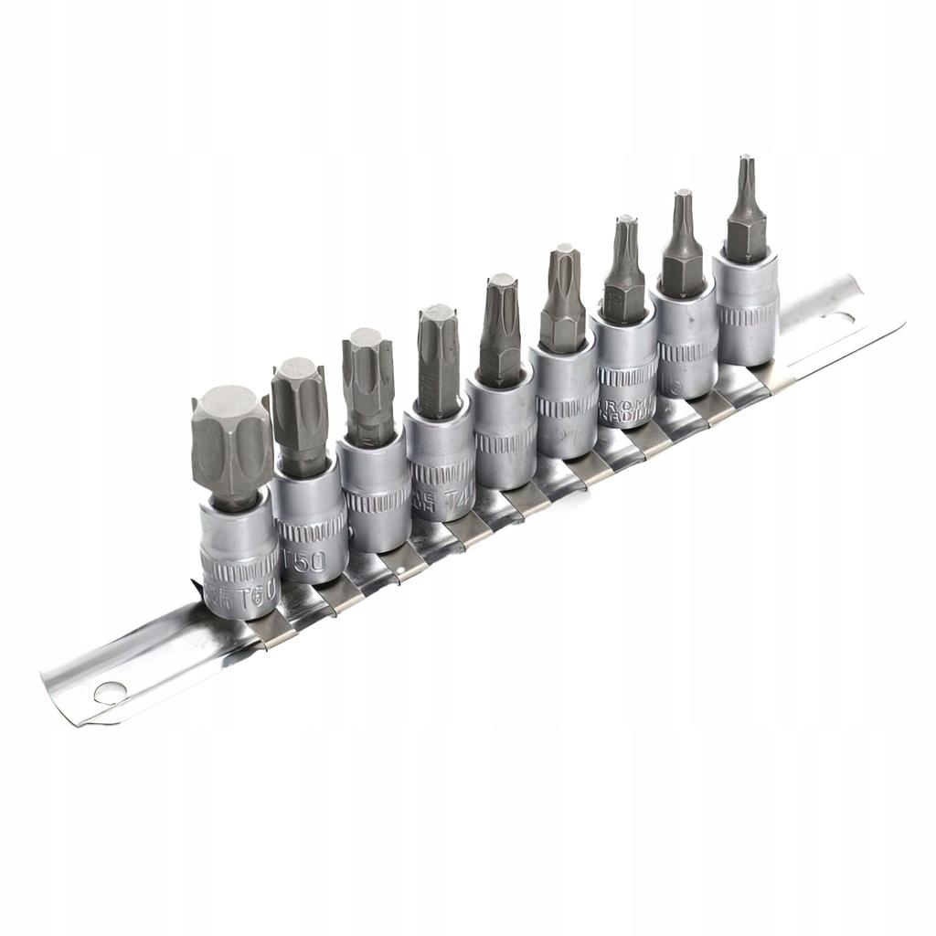 1/4" 25mm Torx Bit Socket Set 9 Pieces Kraft&Dele