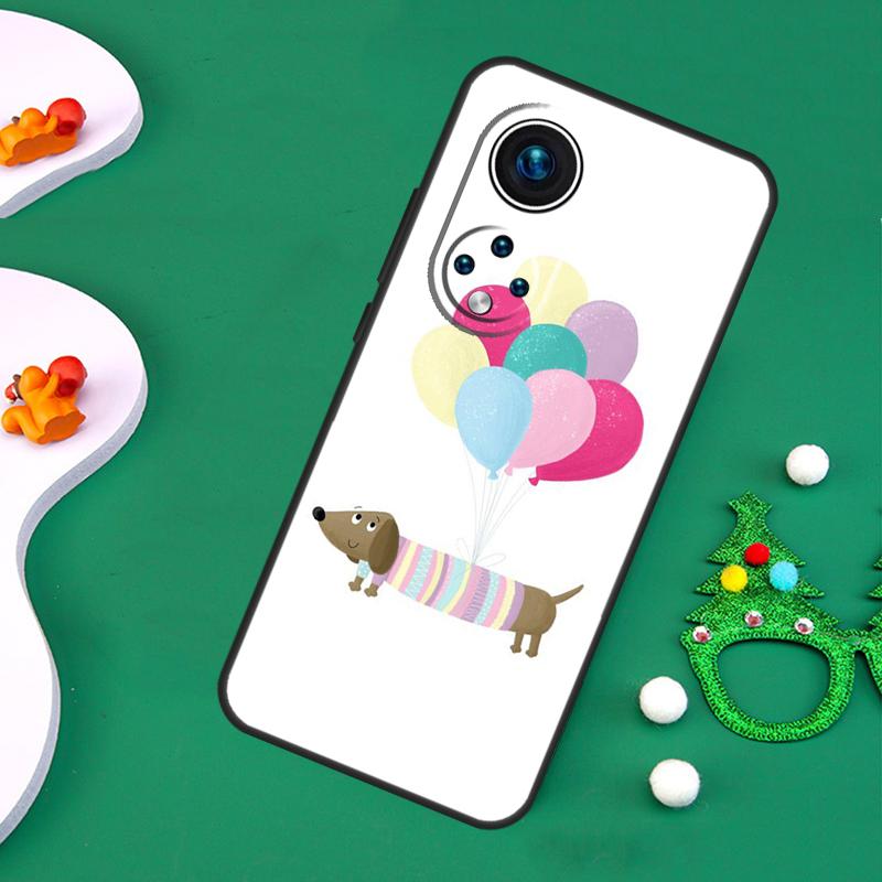 Cartoon Dachshund Sausage Dog Case For Honor Magic 7 Pro 6 5 50 70 90 200 Lite X9b X9a X8a X8b X7a X6a X8 X9 X9c Cover