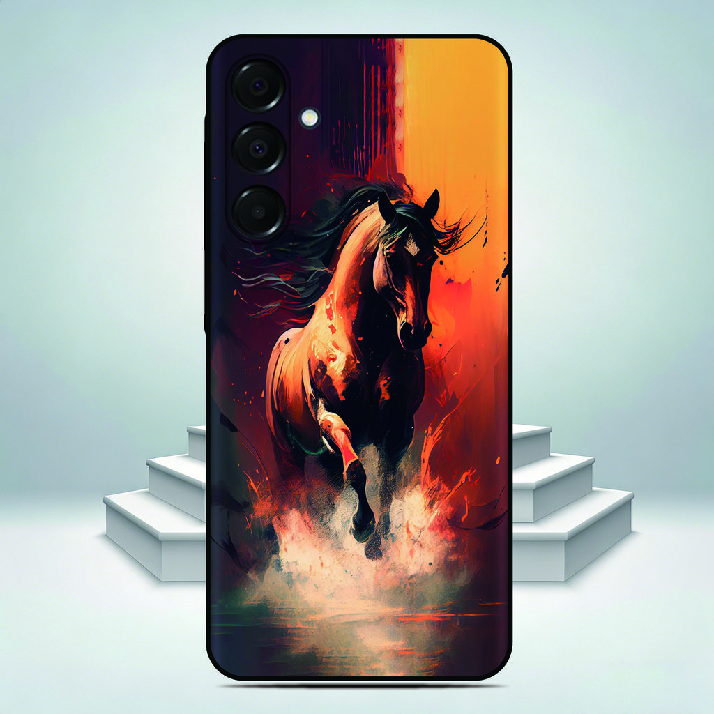 Чехол для телефона «Дикая лошадь» для Samsung Galaxy A57 A37 A27 5G A07 A16 A17 A36 A56 A53 A54 A35 A26 Индивидуальное фото Изображение Задняя крышка