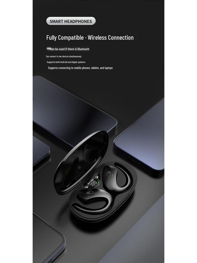 OWS Open-Ear Bluetooth Bone Conduction Earbuds for Running and Sports