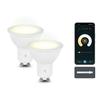 Ampoule Connectée - KSIX - GU10 - Pack De 2 - 9W - Compatible Alexa Et Google - CCT 3000K-6500K