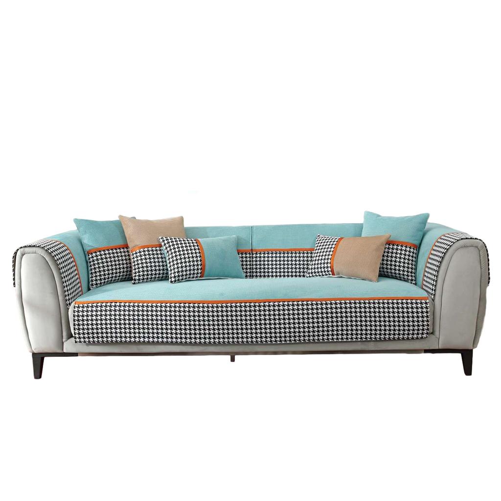 Универсальная подушка для дивана с узором «гусиные лапки» на четыре сезона, современная простая нескользящая подушка для дивана, чехол для полотенец