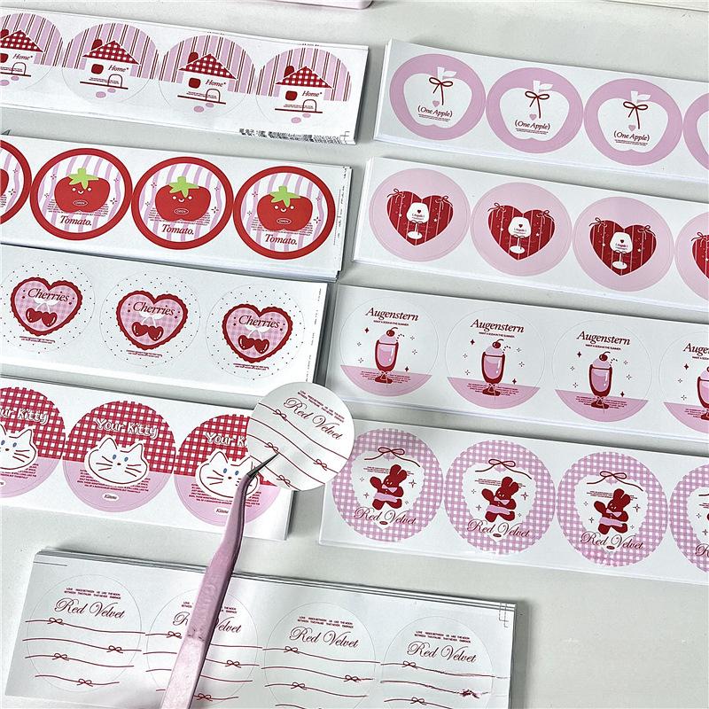 36 шт. корейская балетная лента INS с бантом круглая запечатывающая наклейка для девочки 3-дюймовая фотокарточка упаковочная бумажный пакет подарочная бумажная коробка декоративная этикетка своими руками