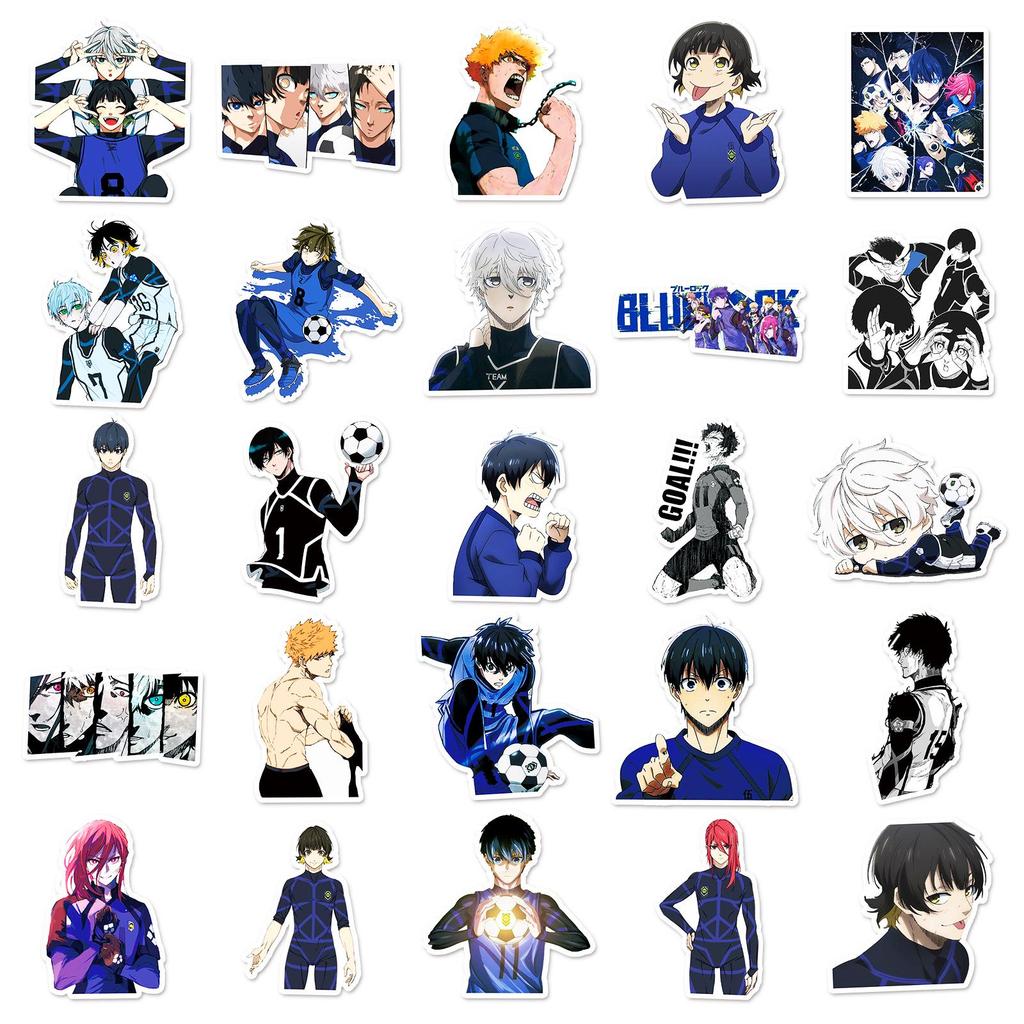 50 Blue Lock Graffiti Japanese Anime Stickers for Phone Cases & Luggage - Waterproof & Creative
