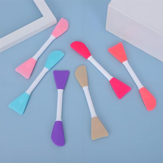 Кисть для маски для лица Двусторонняя лопатка для маски Мягкий аппликатор для глиняной маски