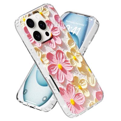 Чехол для телефона iPhone 16 Pro с IMD-печатью узора, PC TPU, мобильная крышка