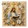 Unique Office Desk Ornaments DIY Jesus Pearl Art Kit, Diamond Painting for Adults, Christian Mosaic Creative Bedroom Accessories Craft Christ