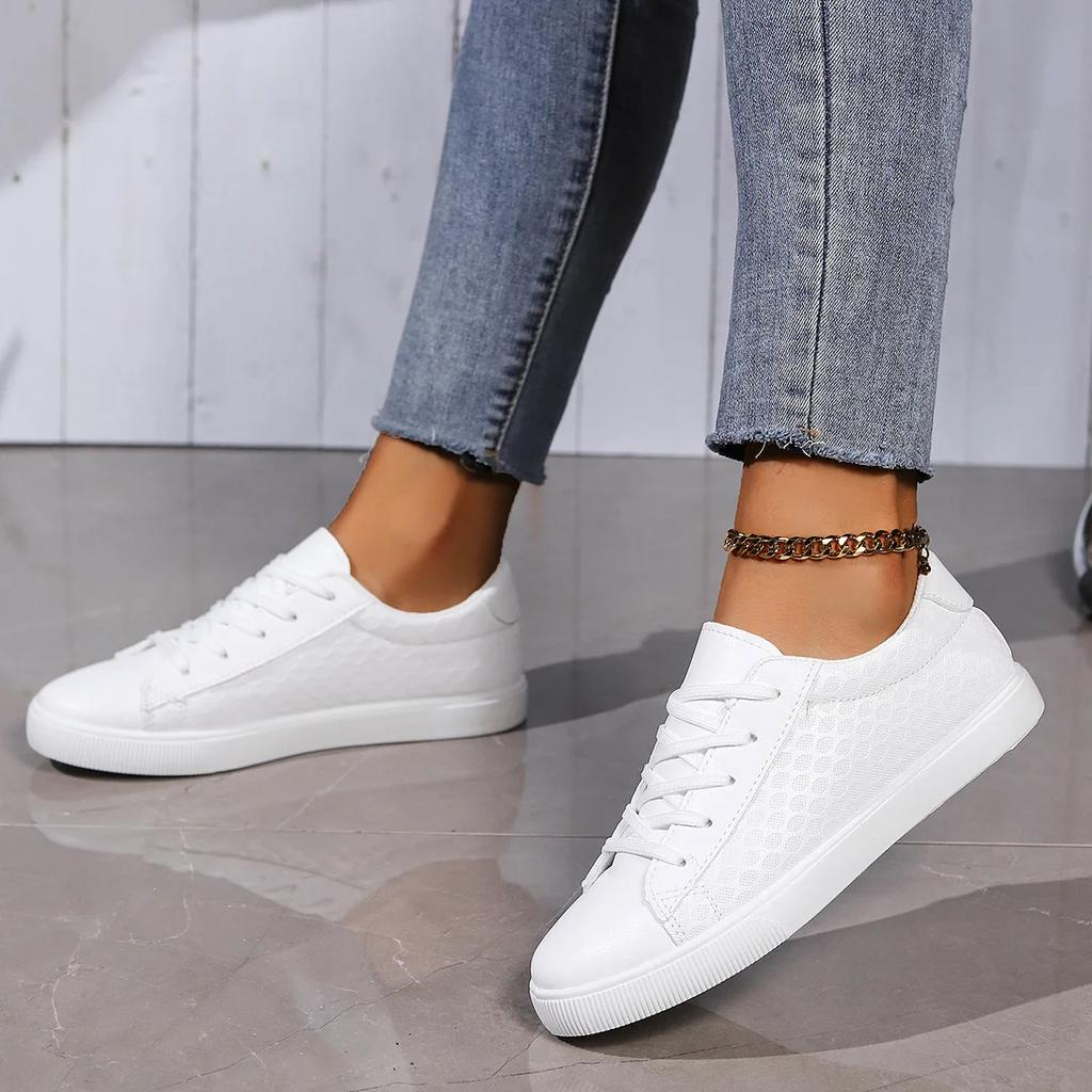 Fashion Little White Shoes for Women New Spring Version Lace-up Casual Shos Ladies Comfort Non-slip Flats Woman Sneakers Zapatillas